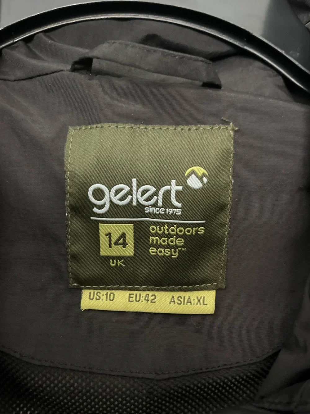 Gelert Women's Black Waterproof Hooded Jacket with purple accents Size US 10